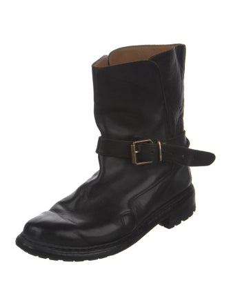 Burberry Leather Moto Boots