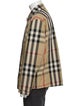 Burberry Plaid Print Trucker Jacket