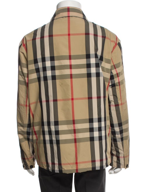 Burberry Plaid Print Trucker Jacket