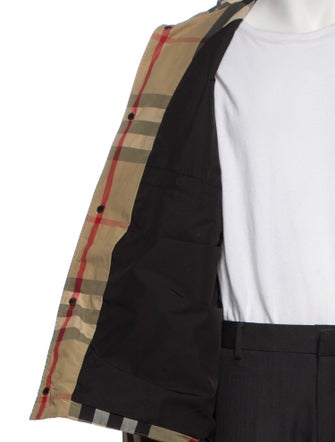 Burberry Plaid Print Trucker Jacket