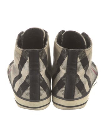 Burberry Beat Check Pattern Canvas Sneakers