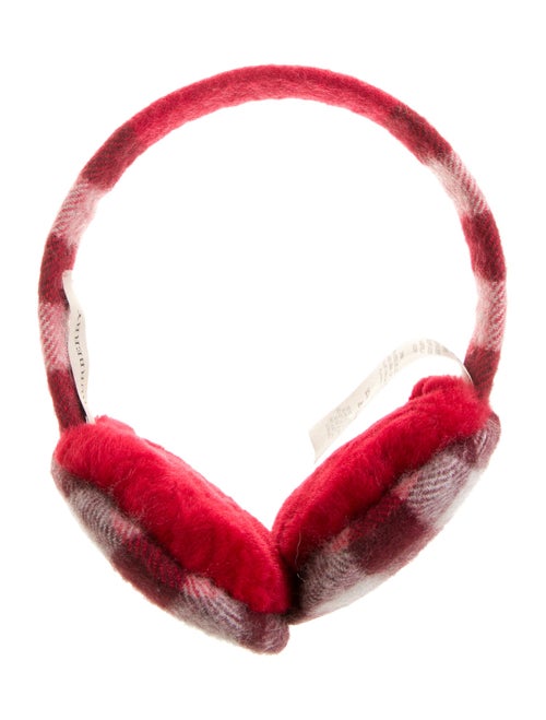 Burberry Red Pattern Earmuffs