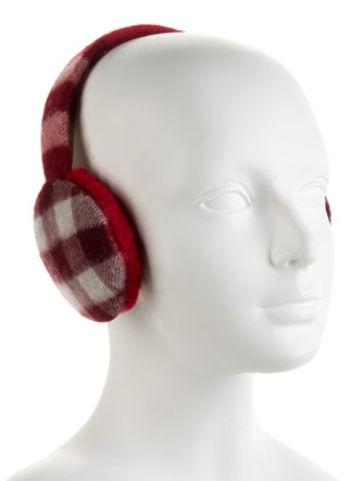 Burberry Red Pattern Earmuffs