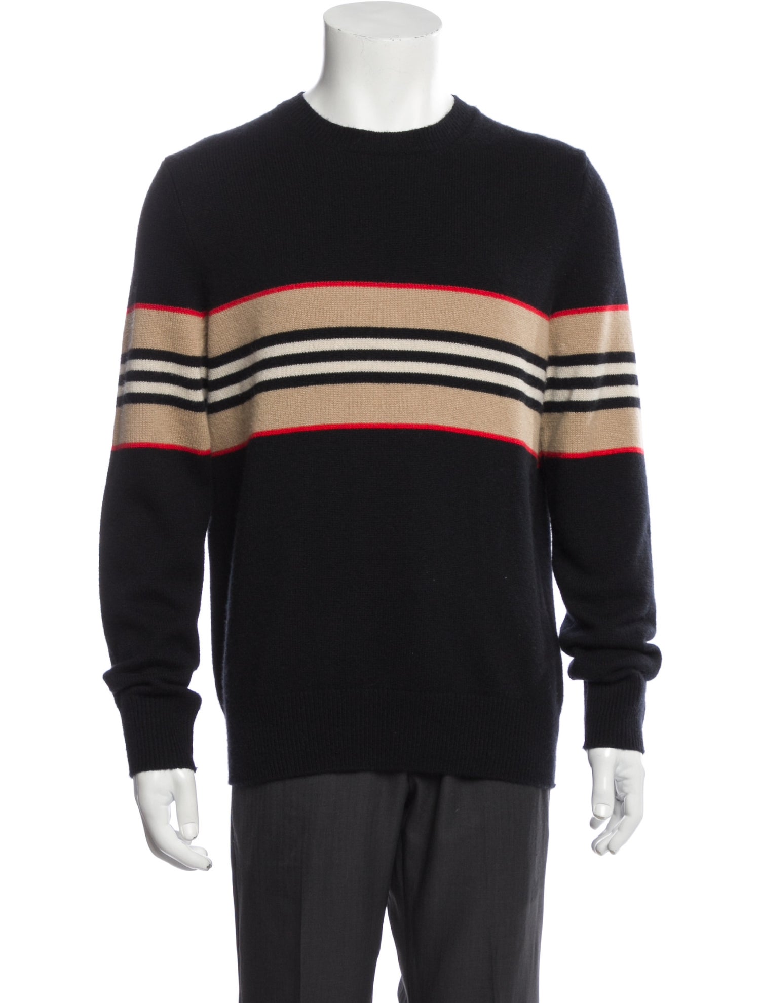 Burberry Exploded Check Pattern Cashmere Pullover