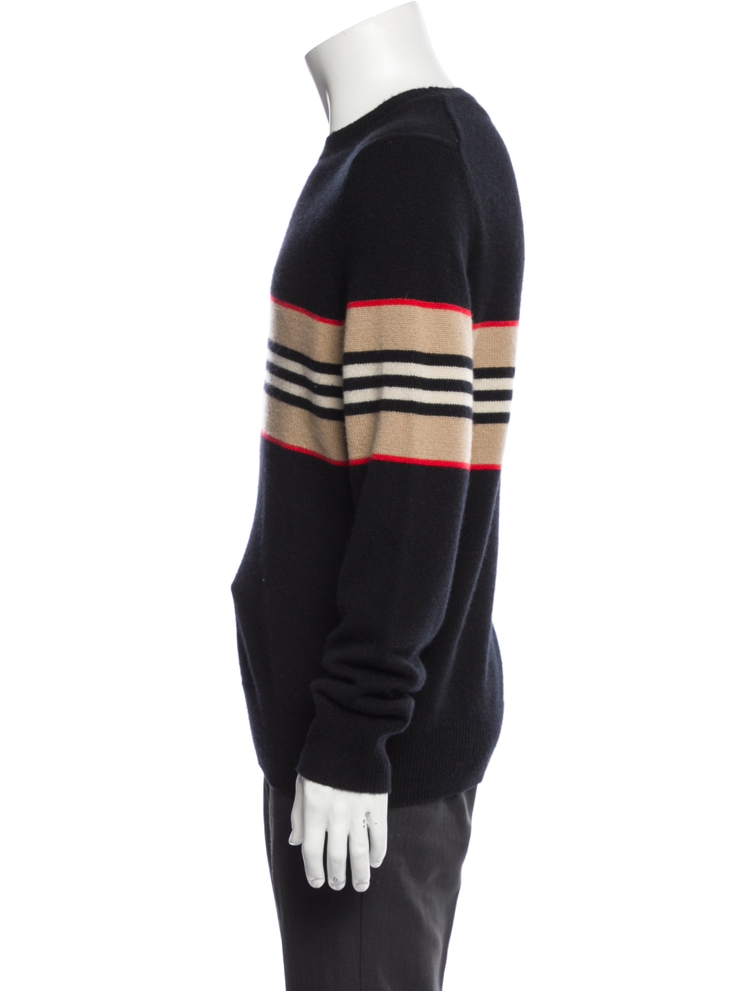 Burberry Exploded Check Pattern Cashmere Pullover