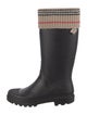 Burberry Rubber Graphic Print Rain Boots