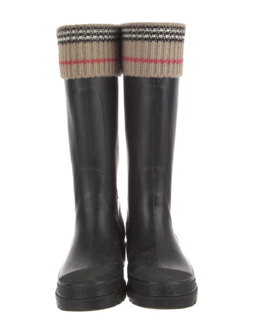 Burberry Rubber Graphic Print Rain Boots