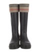 Burberry Rubber Graphic Print Rain Boots