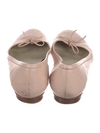 Burberry Leather Bow Accents Ballet Flats