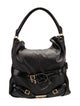Burberry Leather "Bridle" Black Leather Belted Hobo Tote Bag