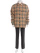Burberry Virgin Wool Plaid Print Jacket