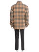 Burberry Virgin Wool Plaid Print Jacket