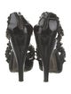 Burberry Patent Leather Studded Accents Slingback Sandals