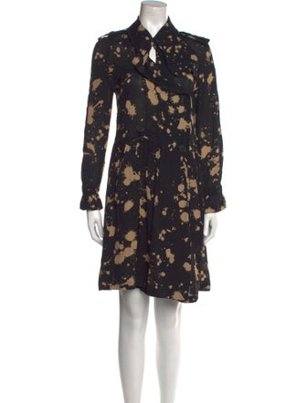 Burberry Floral Print Knee-Length Dress