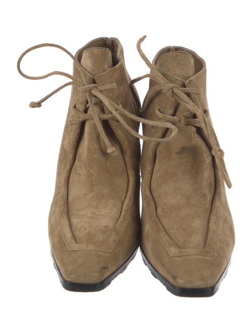 Burberry Suede Lace-Up Boots