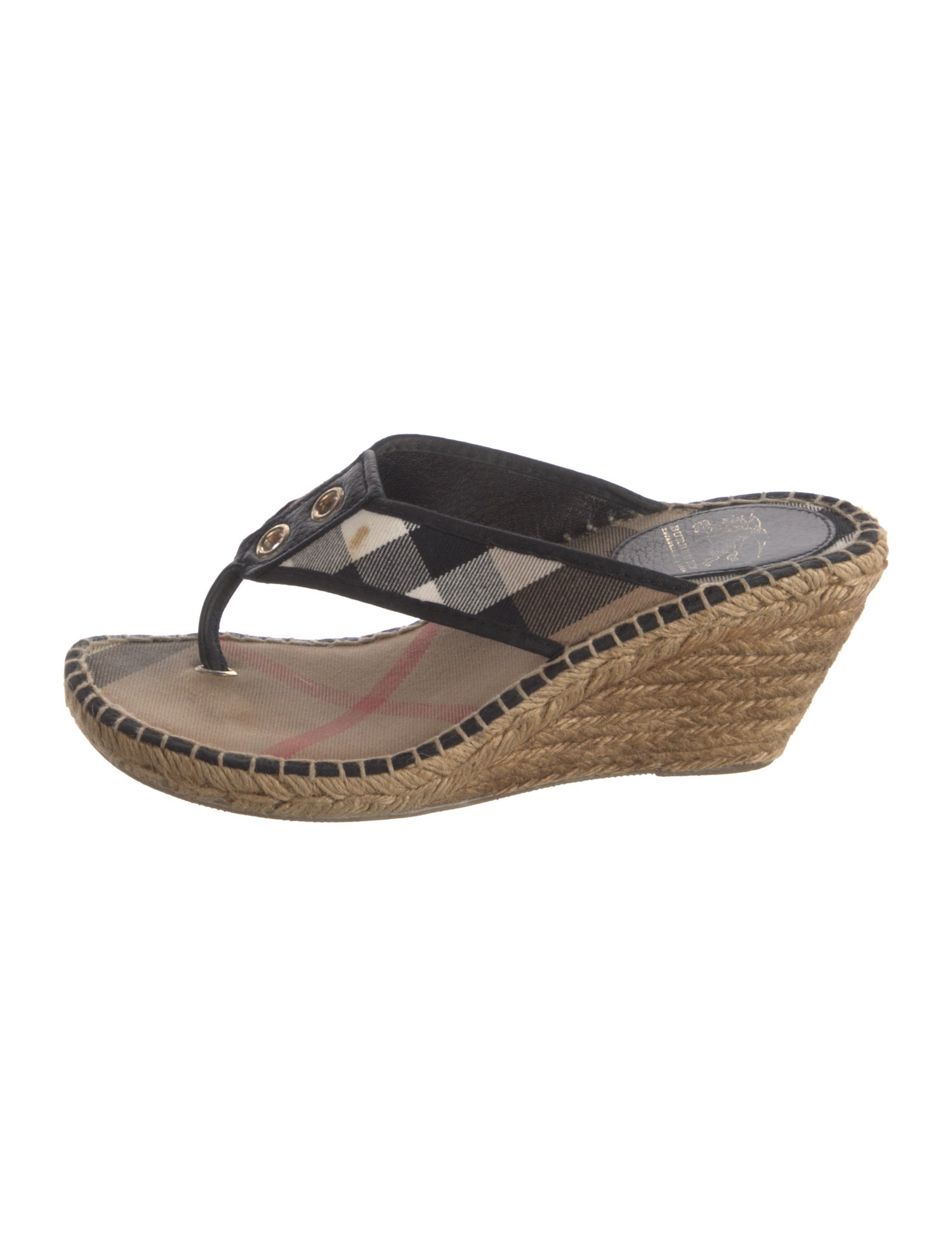 Burberry Nova Check Pattern Canvas Espadrilles