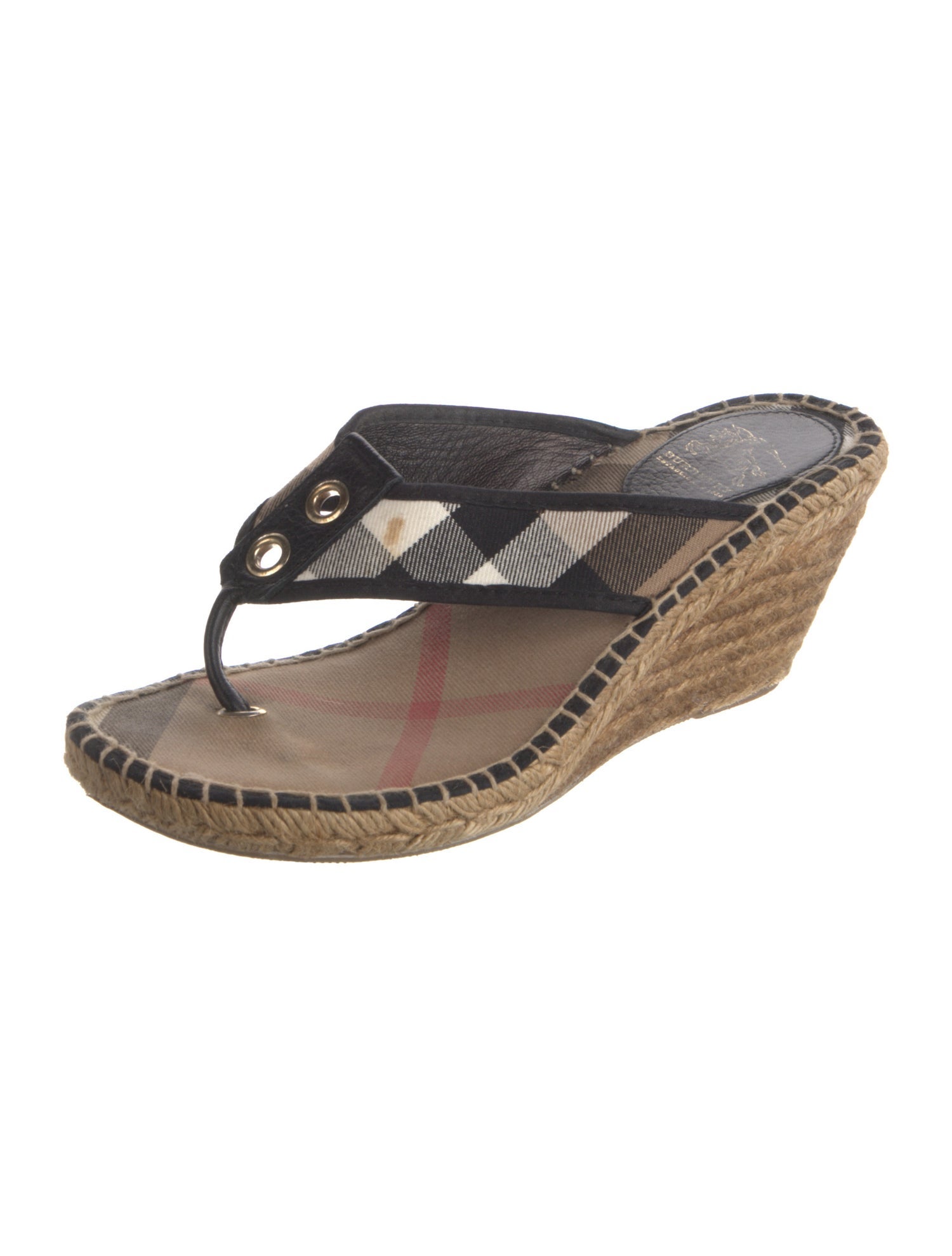 Burberry Nova Check Pattern Canvas Espadrilles