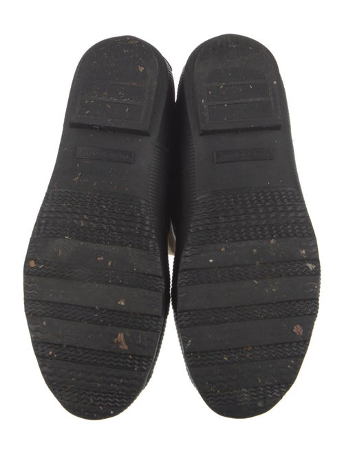 Burberry House Check Pattern Leather Lace-Up Boots