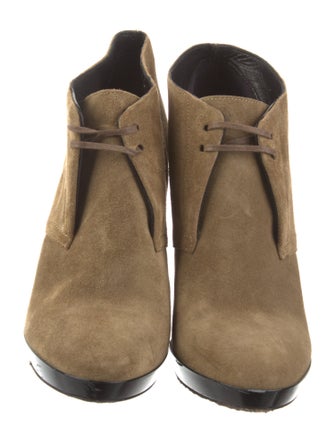 Burberry Suede Lace-Up Boots