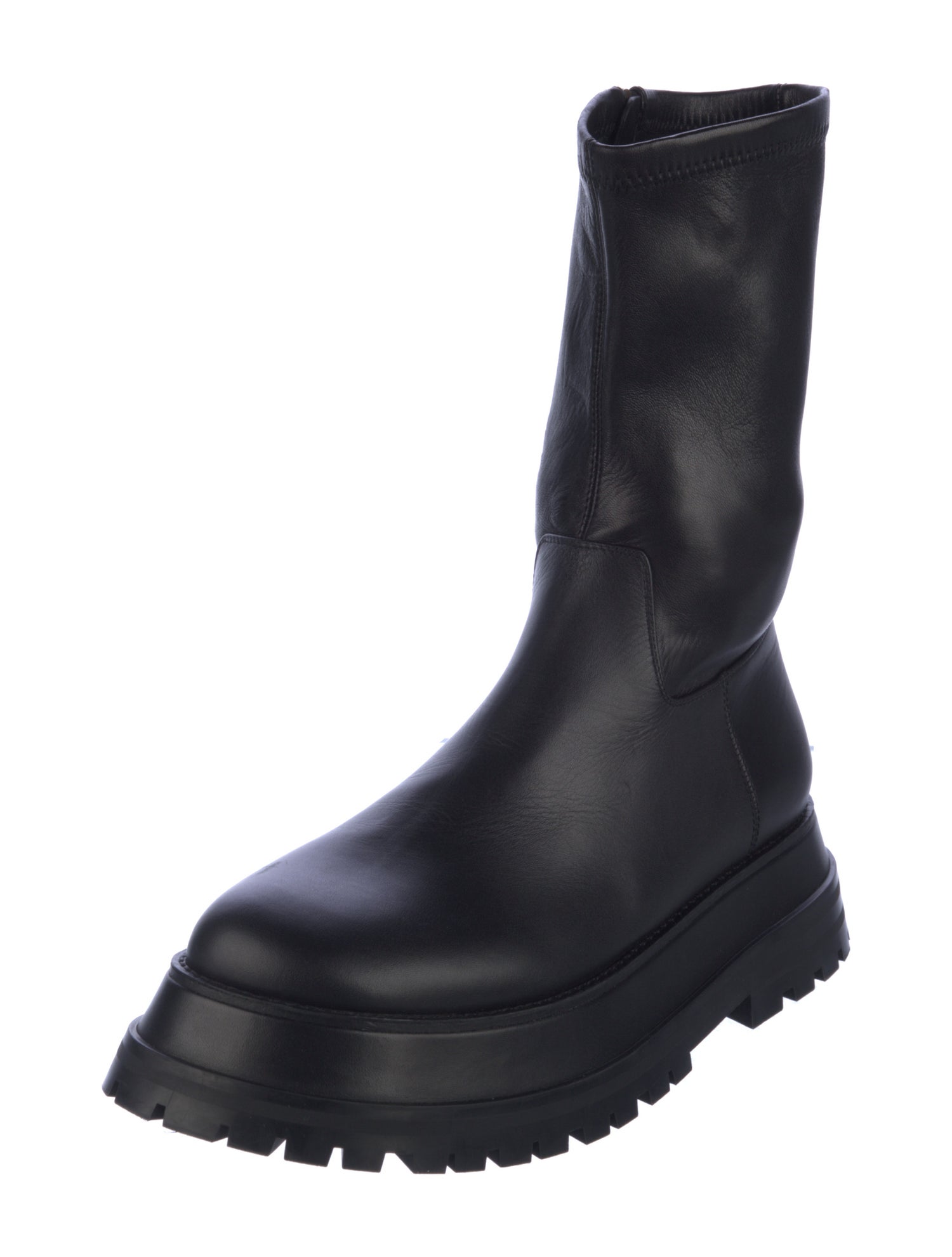 Burberry Leather Combat Boots