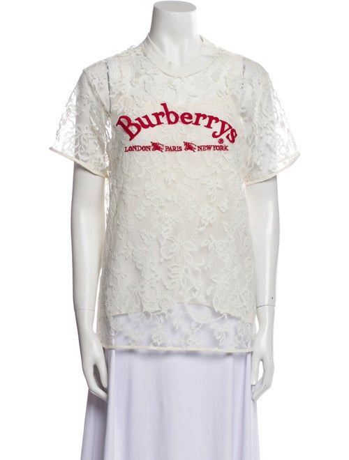 Burberry Lace Lace Pattern T-Shirt
