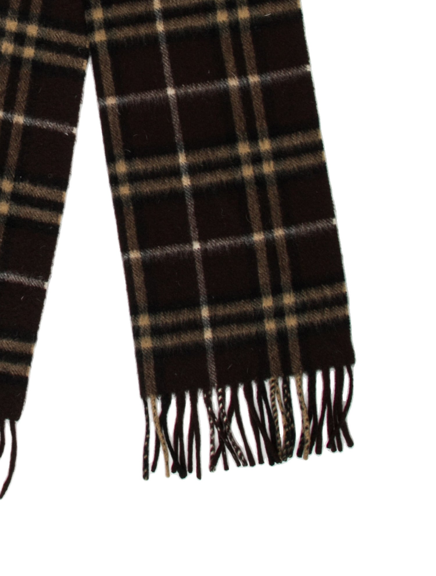 Burberry Cashmere Plaid Print Scarf