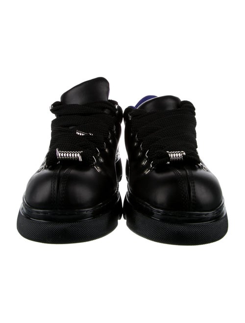 Burberry Leather Colorblock Pattern Chunky Sneakers