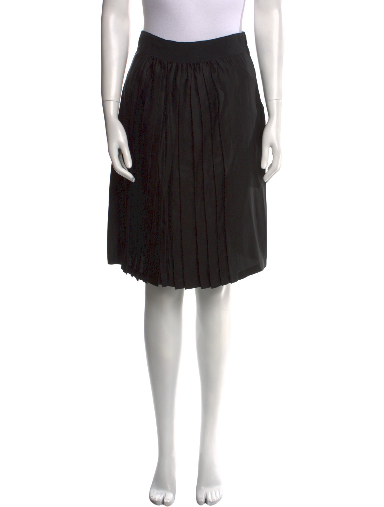 Burberry Pleated Accents Knee-Length Skirt