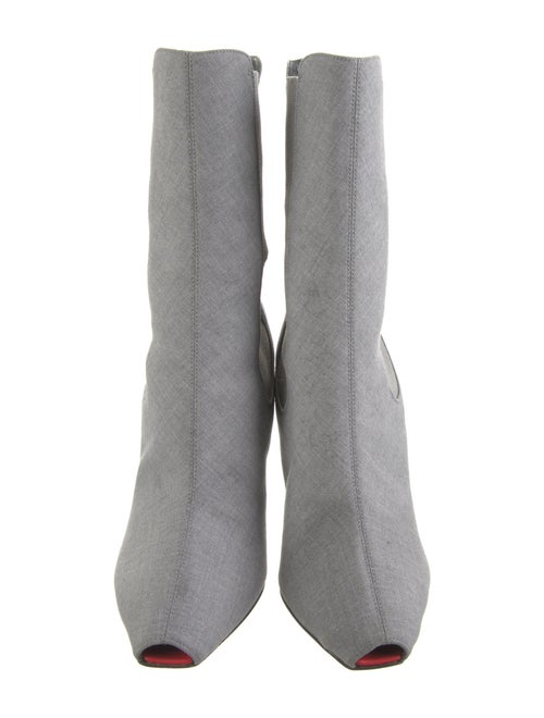 Burberry Leather Trim Embellishment Sock Boots