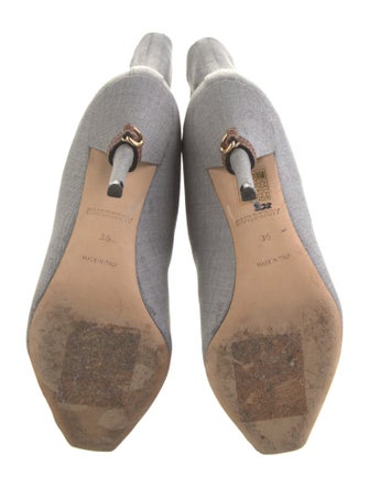 Burberry Leather Trim Embellishment Sock Boots