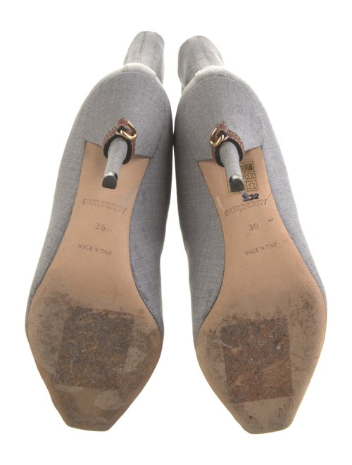 Burberry Leather Trim Embellishment Sock Boots