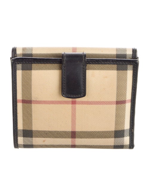 Burberry House Check Pattern Nylon Compact Wallet