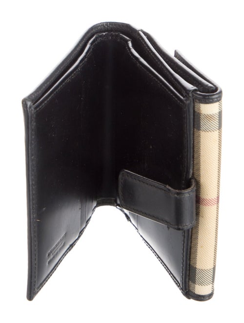 Burberry House Check Pattern Nylon Compact Wallet