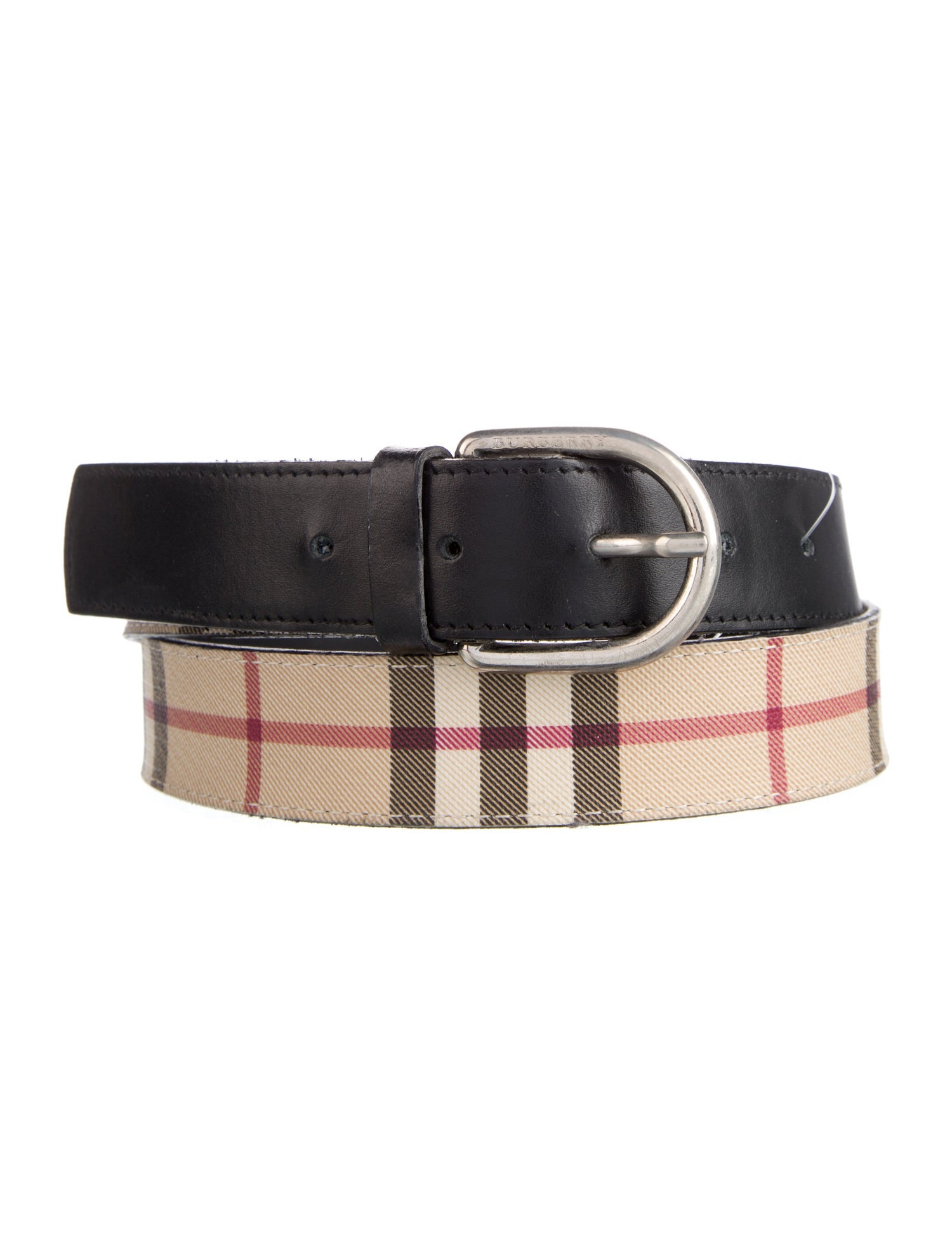 Burberry Nova Check Pattern Skinny Belt Kit
