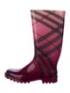 Burberry Rubber Printed Rain Boots