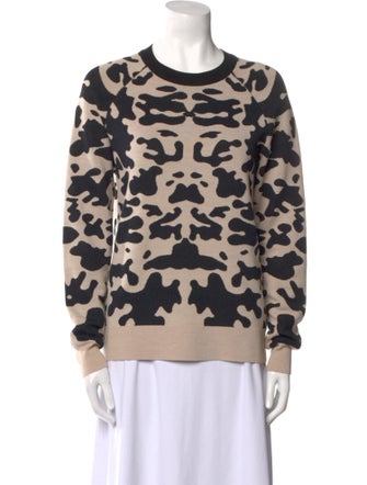 Burberry Printed Crew Neck Sweater