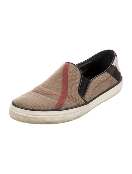 Burberry Nova Check Pattern Canvas Sneakers