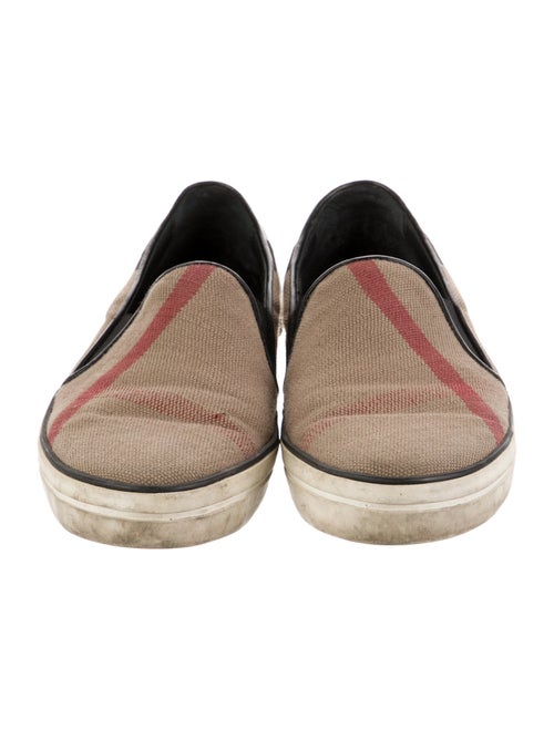 Burberry Nova Check Pattern Canvas Sneakers