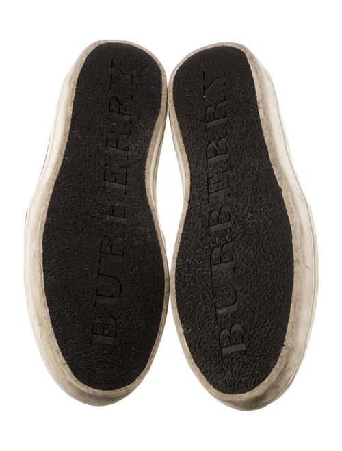 Burberry Nova Check Pattern Canvas Sneakers