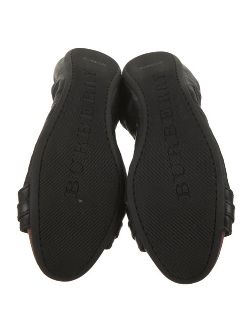 Burberry Nova Check Pattern Leather Ballet Flats