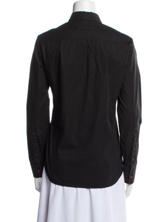 Burberry Long Sleeve Button-Up Top