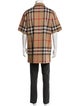 Burberry Nova Check Pattern Crew Neck Polo Shirt