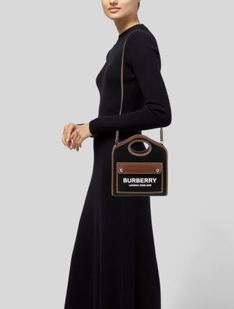 Burberry Canvas Pocket Shoulder Bag
