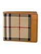 Burberry Haymarket Check Pattern Canvas Bifold Wallet