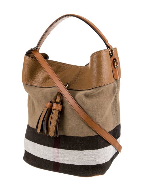 Burberry Exploded Check Bucket Bag