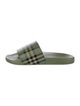 Burberry Rubber Plaid Print Slides