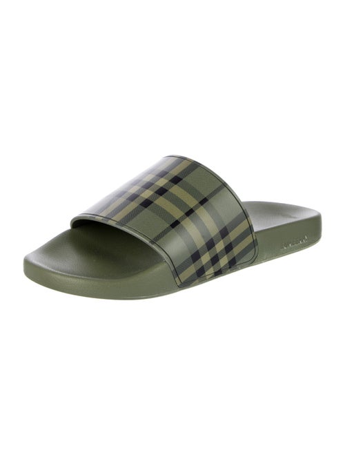 Burberry Rubber Plaid Print Slides