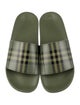 Burberry Rubber Plaid Print Slides