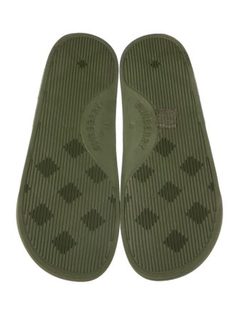 Burberry Rubber Plaid Print Slides