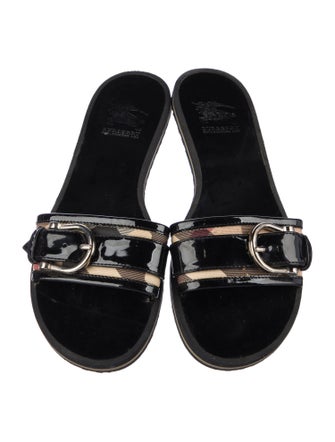 Burberry Nova Check Pattern Slides